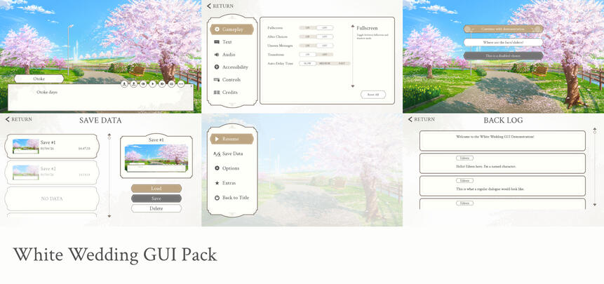 Showcase of my White Wedding Themed GUI Pack
